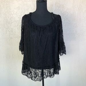 Lane Bryant Cold Shoulder Lace Top
